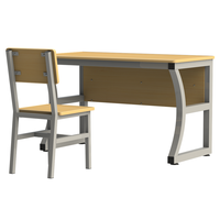 Meubles de classe pour écoles philippines, ensemble table et chaise en bois pour enseignants, bureaux de bureau avec structure métallique