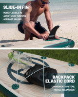 Tabla de Paddle Surf Inflable Ultraligera de 34'' con Diseño Nuevo de Fábrica, Material Drop Stitch, para Pesca y Surf