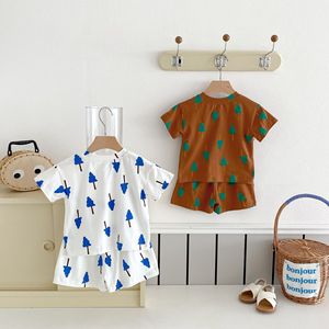 Nuovo Set di abbigliamento Casual a maniche corte in due pezzi estivo a stampa digitale forestale per uomo donna e bambino - Product Image 5