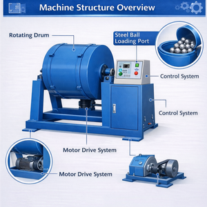 Machine d'essai d'abrasion Los Angeles automatique pour agrégats d'asphalte de laboratoire, conforme aux normes - Product Image 5