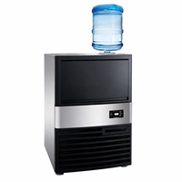 Machine à glaçons commerciale de haute qualité en acier inoxydable, à refroidissement par air, pour comptoir, production de 36 kg de glaçons carrés
