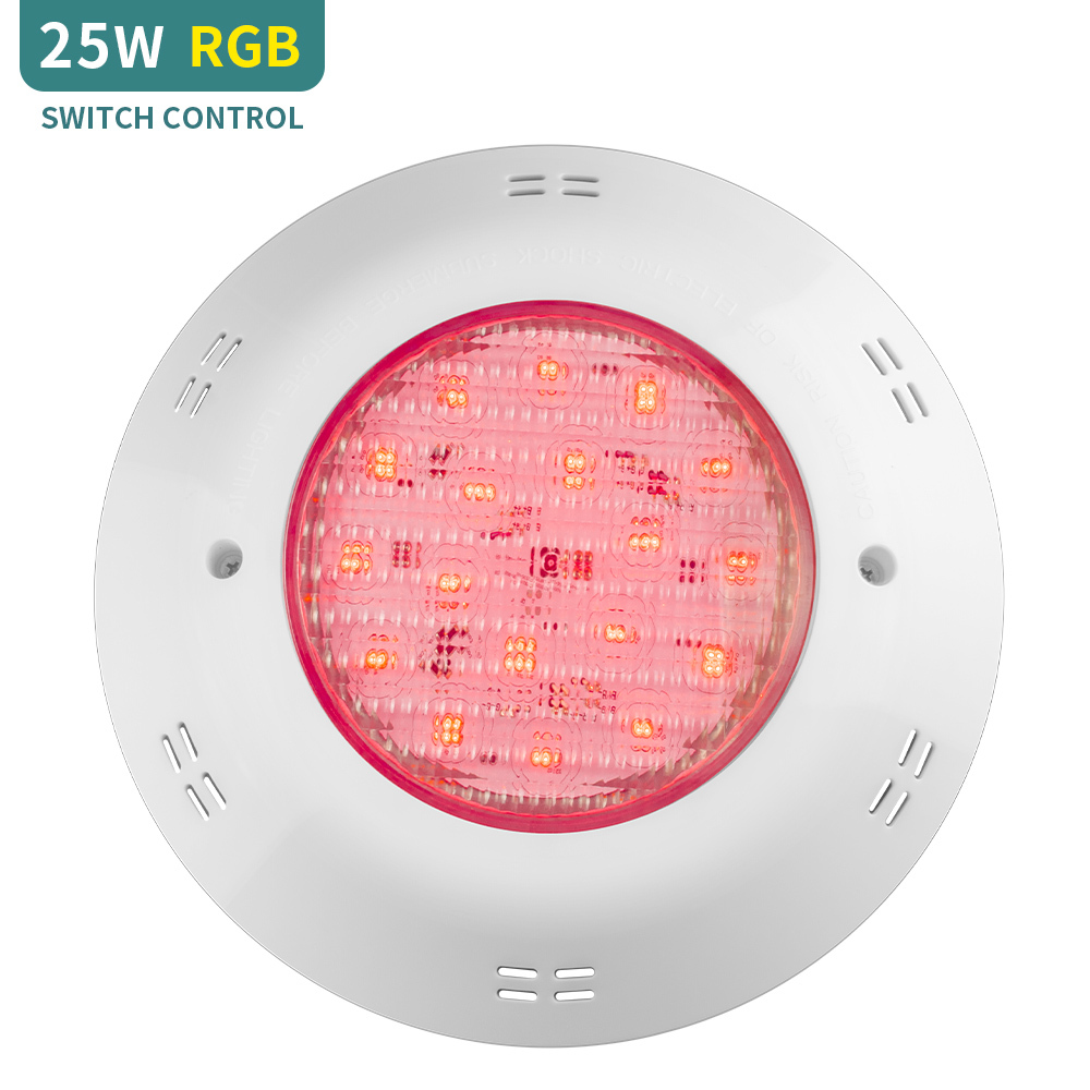 25W AC12V IP68 Waterproof RGB Switch Control LED Swimming Pool Underwater Light