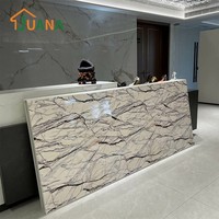 Panneaux muraux en PVC imitation marbre, légers, imperméables, en ardoise de carbone, 1220x2440 mm, Chine