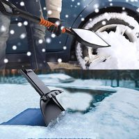 Grattoir à glace portable pour voiture, brosse à neige détachable, outil de déneigement hivernal pour pare-brise de véhicule, dégivreur