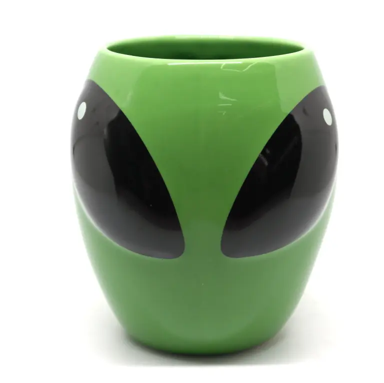 ถ้วยกาแฟเซรามิกรูปการ์ตูนถ้วย3D สุดสร้างสรรค์รูปทรงยูเอฟโอถ้วยกาแฟเซรามิก