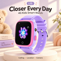 Nouvelle montre connectée 4G pour enfants L15 avec caméra, appels, GPS, écran tactile HD, étanche, pour garçons et filles, usage quotidien, école, extérieur