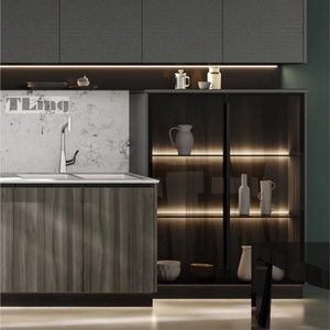 Phong cách hiện đại cao cấp tùy chỉnh tủ bếp thời trang avant-garde với bồn rửa bản lề Ngăn kéo trượt phụ kiện - Product Image 4