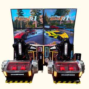 Máquina de carreras arcade de 65 pulgadas con doble pantalla, operada con monedas, consola de carreras metálica, máquina de juegos arcade para niños. - Product Image 2