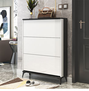 Moderni Armadietti Portascarpe Indipendenti con Coperchi Ribaltabili Ultra-sottili e Scaffali in Fibra a Media Densità Salvaspazio - Product Image 2