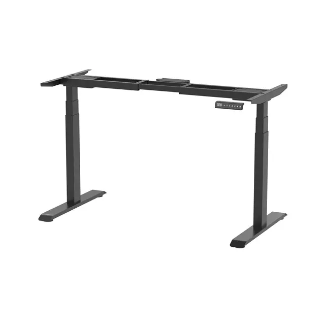 With anti-collision three sections electric height adjustable desk base