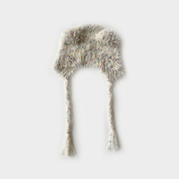 Bonnet élégant en tricot à fourrure douce avec oreilles d'animaux pour les femmes et les adolescents par temps froid d'hiver