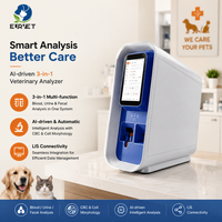EURVET Équipement vétérinaire Analyseur multifonctionnel automatique 3-en-1 pour sang, urine, fèces, morphologie AI, connexion LIS
