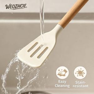 Weozhcie <b>Silicone</b> Cooking Utensil Set 12 Pcs Nonstick Heat Resistant Kitchen <b>Tools</b> For Cooking Khaki - Product Image 5