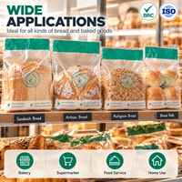 Sac à pain en BOPP transparent micro-perforé avec soufflet de fond pour boulangerie