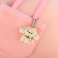 Gantungan Kunci Boneka Plush Mini Kartun Desain Logo Kustom OEM/ODM UYEAH, Mainan Hewan Boneka Lembut, Gantungan Tas, Hadiah Anak