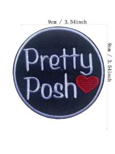 Parche bordado Circular clásico se puede planchar con letras Girl <span class=keywords><strong>Boss</strong></span>/Hijh Fashion/privacy Posh parche de tela decorativa elegante - Product Image 5