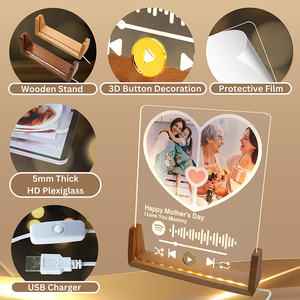 تخصيص الصمام ضوء الليل شخصية رومانسية الاكريليك ضوء لوحة الموسيقى الزفاف الهدايا التذكارية والترقيات والهدايا - Product Image 3