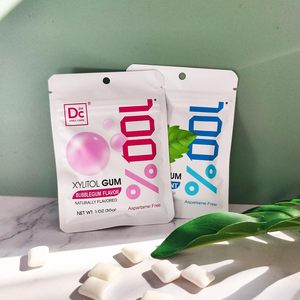 Grosir Pabrik permen karet kunyah bebas gula 100% Xylitol <span class=keywords><strong>Gum</strong></span> No Aspartame bebas <span class=keywords><strong>Gluten</strong></span> Non GMO permen Makanan Sehat - Product Image 1