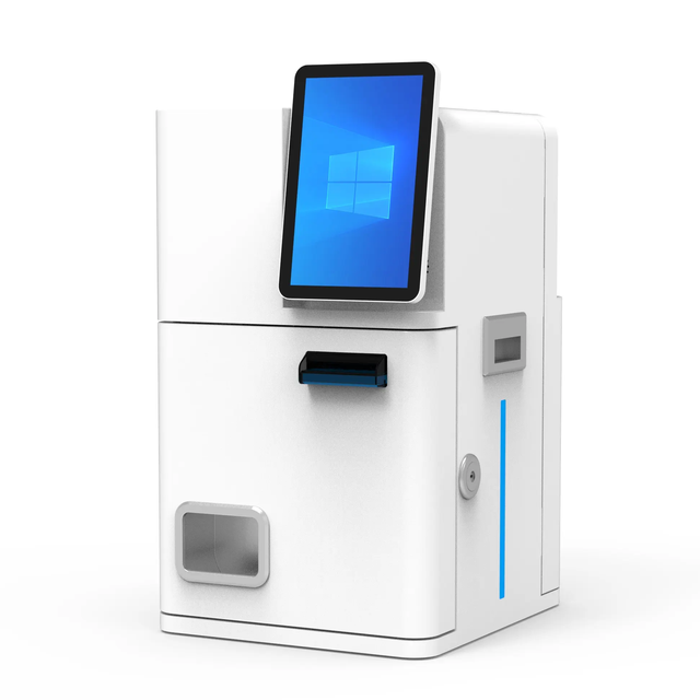 Counter Top POS Cash Handling Machine with Cash & Coin Recyclers Windows/Android Stainless Steel Receipt Printer
