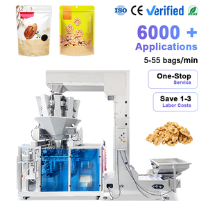 Machine d'emballage automatique économique pour sachets préformés de noix, noyaux de noix, noisettes concassées et cacahuètes - Product Image 1