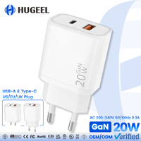 Chargeur GaN 20W en gros avec adaptateur mini Type C, kit de charge rapide PD pour téléphones et tablettes Redmi Samsung, chargeurs USB C