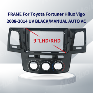 Marco del salpicadero del coche para Toyota Fortuner Hilux <span class=keywords><strong>Vigo</strong></span> 2008-2014 MANUAL AUTO AC Car Radio Fascia marcos incluyen arnés de cableado - Product Image 4
