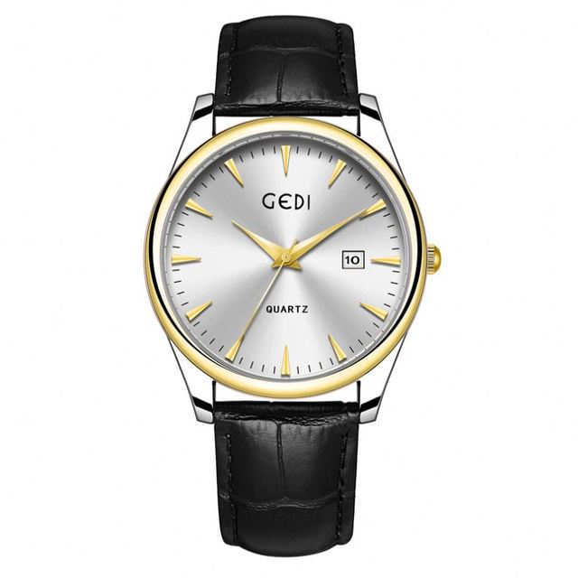 Wholesale Popular Calendar Relojes Timing Large Dial Business Quartz Movement Genuine Leather Waterproof Couple Quartz Watch