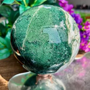 Esfera de Ágata Musgosa Pulida al por Mayor, Piedra Curativa Natural, Bola de Cristal Artesanal para Decoración del Hogar y Regalos - Product Image 6