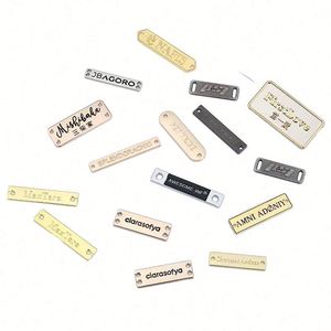 Custom Gold Eco-Friendly Press Clothing Labels Brand Logos Tags Garment <b>Accessories</b> for Clothing - Product Image 1