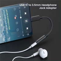 Cable de Audio Tipo C a 3.5mm, Cable Trenzado con Decodificación Digital para Música, Llamadas y Control, Amplia Compatibilidad
