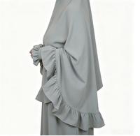Abayas d'automne pour femmes musulmanes, robe saoudienne, jilbab, khimar, nouveau design, ensemble de prière modeste, abaya islamique unie avec boutons pour femmes