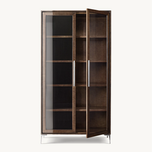 Gabinete de forma minimalista Sassanid OEM Gabinete de vidrio Benoit de acero inoxidable pulido de Marta lacada - Product Image 3