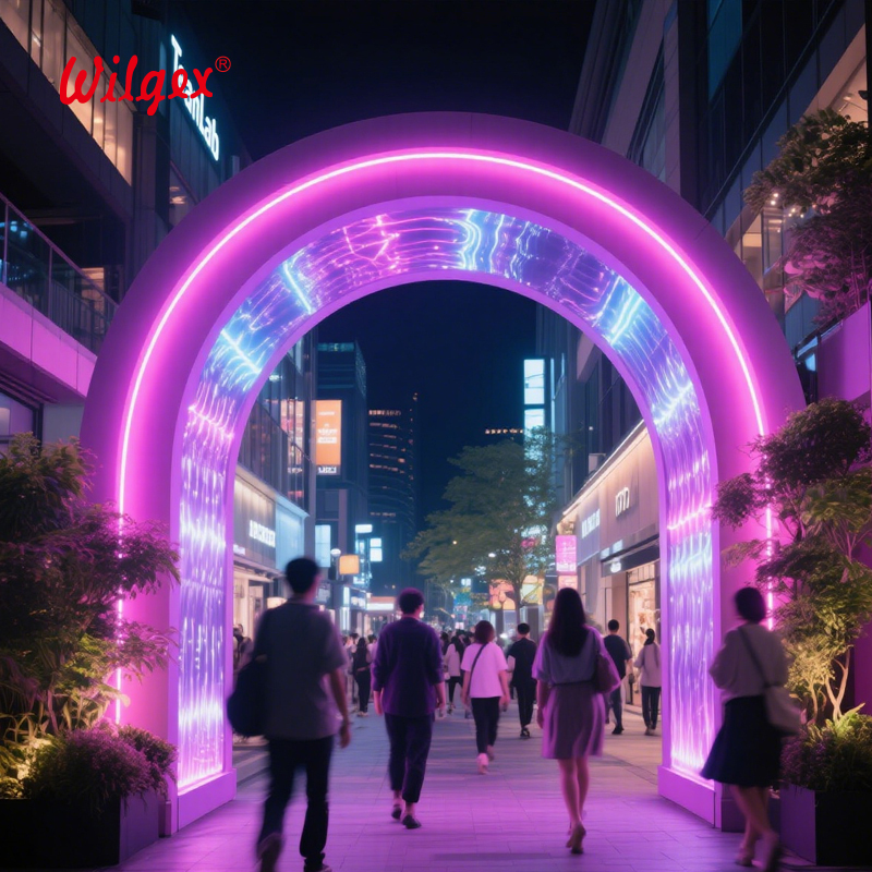 Rgbic Neon Strip Light 360 Degree Neon Strip Light Waterproof RGB LED Neon Pixel Indoor Outdoor Landscape Garden IP67 Red Blue