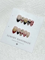 Vente en gros de faux ongles en acrylique peints à la main, forme stiletto, design personnalisé, faits à la main pour salon de manucure