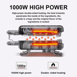 เครื่องทำวาฟเฟิล 5 in 1 รุ่น SK08093 - เครื่องทำขนมเบลเยียมขนาดเล็ก ทำแซนวิช โดนัท พิซซ่า เค้ก ใช้ไฟฟ้า แผ่นเคลือบกันติด ถอดออกได้ - Product Image 5