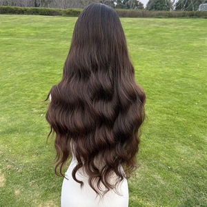 2025 caldo 26 pollici biondo nero tubo dritto parrucche anteriori per le signore acconciatura naturale trasparente seta onda diritta SM9865 - Product Image 2