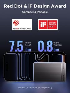 UGREEN SSD Portabel 1TB Hingga 2000MB/s USB C SSD Hard Drive Eksternal dengan USB 3.2 Gen 2x2 Hard Drive Solid State Eksternal - Product Image 3