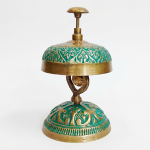 Campana de Escritorio de Latón Antiguo |   Timbre de Llamada para Recepción de Hotel Estilo Vintage - Product Image 1
