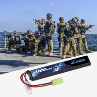 Zeee baterai isi ulang Aksesori Airsoft, baterai isi ulang 7.4v 1300mAh untuk senapan angin dan konektor Tamiya Mini