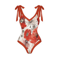 Maillot de bain pour femmes Maillot de bain de plage Ensemble de bikini une pièce avec jupe de couverture
