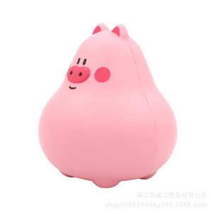 Pu Fidget Toy Pig Pink Slow <b>Rebound</b> Stress Relief Animal Figurine For Kids 8 13 Years Unisex - Product Image 3