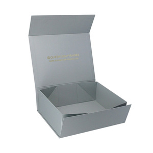 Emballage en carton pliable noir personnalisé écologique pour chaussures, sous-vêtements, bijoux avec logo, fermeture magnétique, boîte cadeau - Product Image 1