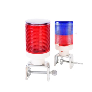 Luce di Segnalazione LED Solare Stroboscopica per Coni Stradali, Alta Luminosità, Impermeabile, Faro di Avvertimento LED per Coni Stradali - Product Image 1