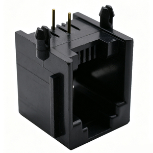 Connecteur réseau <span class=keywords><strong>RJ11</strong></span> à port unique, montage latéral, <span class=keywords><strong>prise</strong></span> femelle, pour machine à fax, passerelle vocale, 6P2C, entièrement en plastique - Product Image 1