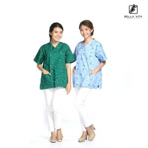 Thú Y Chà Hàng Đầu Hoàng Gia Màu Xanh Kỹ Thuật Trang Phục Một Màn Hình In Orange Fox Mẫu Thiết Kế Bởi Thương Hiệu Bella Vita Từ Thái Lan - Product Image 4