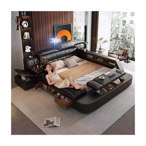 <span class=keywords><strong>Lit</strong></span> <span class=keywords><strong>2</strong></span> places en cuir intelligent à la hausse multifonctionnel design contemporain haut <span class=keywords><strong>de</strong></span> gamme projecteur intelligent <span class=keywords><strong>lit</strong></span> souple extensible comprend - Product Image 4