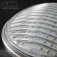 Lampes LED sous-marines pour piscine PAR56, remplacement d'ampoules de piscine, couvercle en PC, IP68, contrôle RGB, 8W 12W 18W 24W 35W AC/DC12/24V