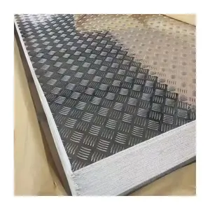 Aluminium timbul lembaran kotak-kotak 5083 5052 lembaran Aluminium antiselip