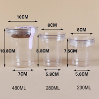 Gobelet à crème glacée en plastique PET de qualité alimentaire vide avec couvercle 8 oz 16 oz Emballage jetable pour yaourt, pudding, gelée, milkshake, mousse