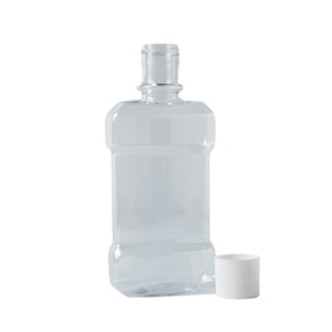 Mouthwash <b>Bottles</b> 250ml <b>Empty</b> PET <b>Plastic</b> With Screw Cap Flat Portable Oral Hygiene Packaging - Product Image 3